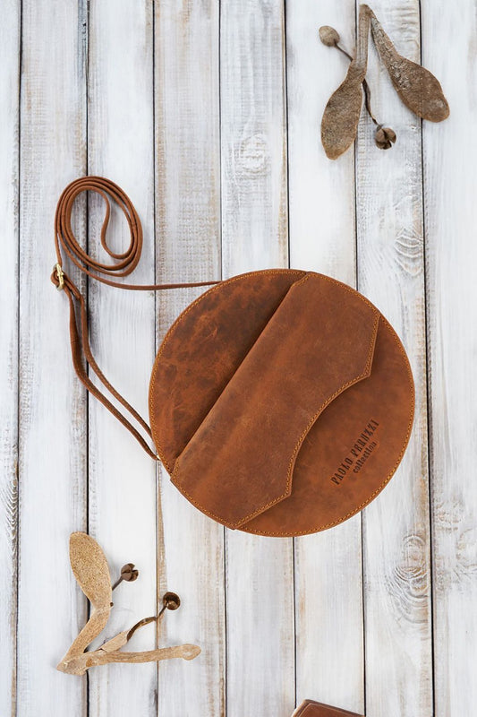  Sac en cuir naturel model 191522 Galanter 