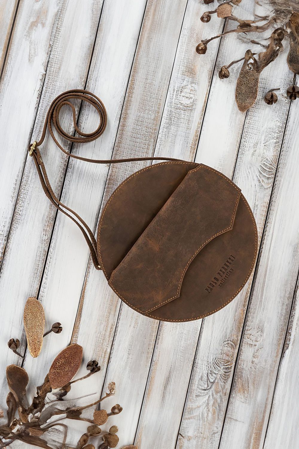  Sac en cuir naturel model 191523 Galanter 