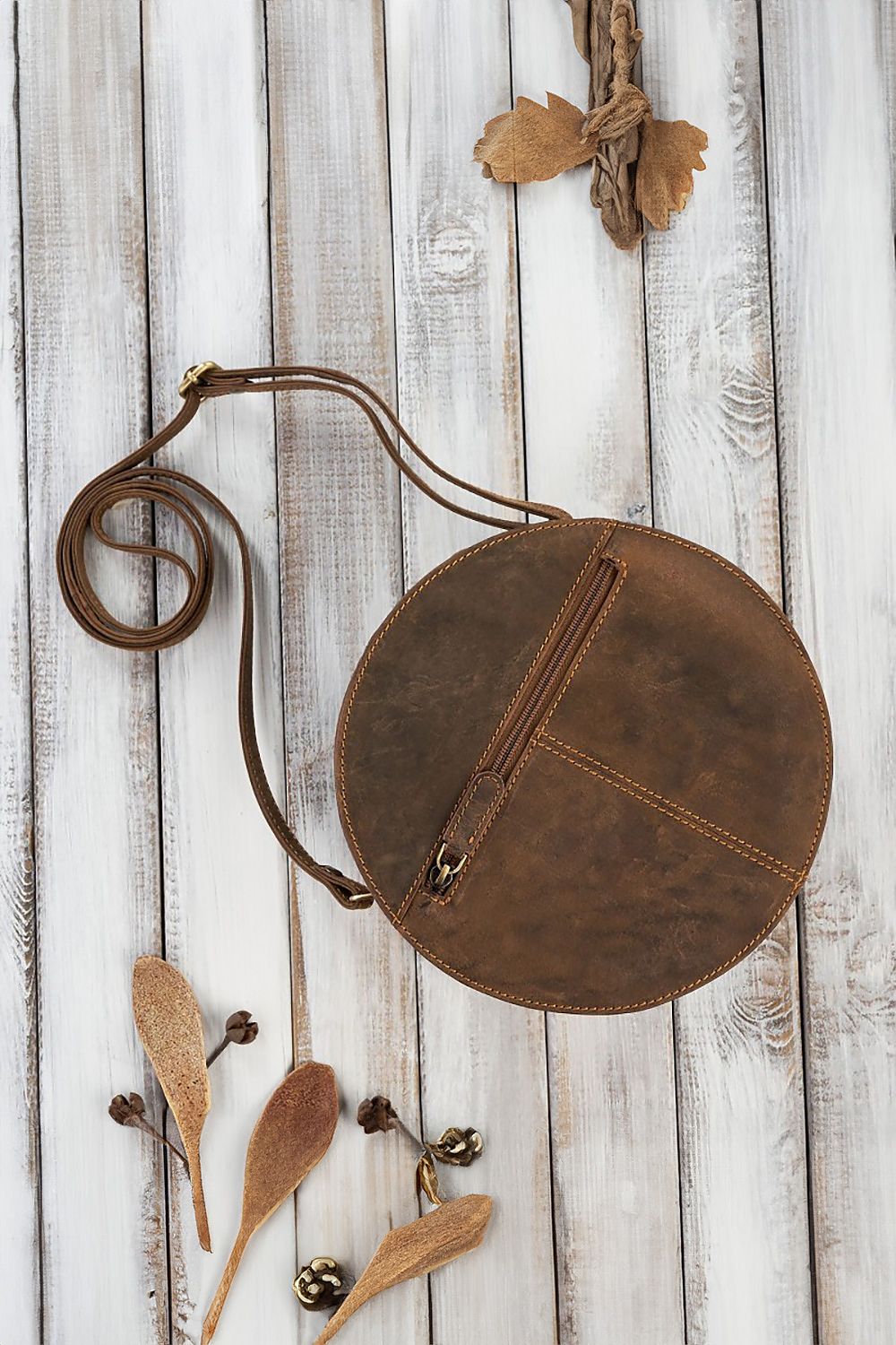  Sac en cuir naturel model 191523 Galanter 