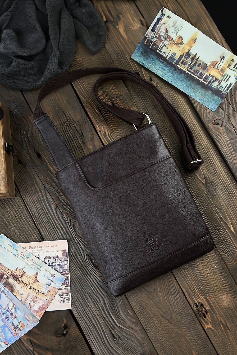  Sac en cuir naturel model 191539 Galanter 