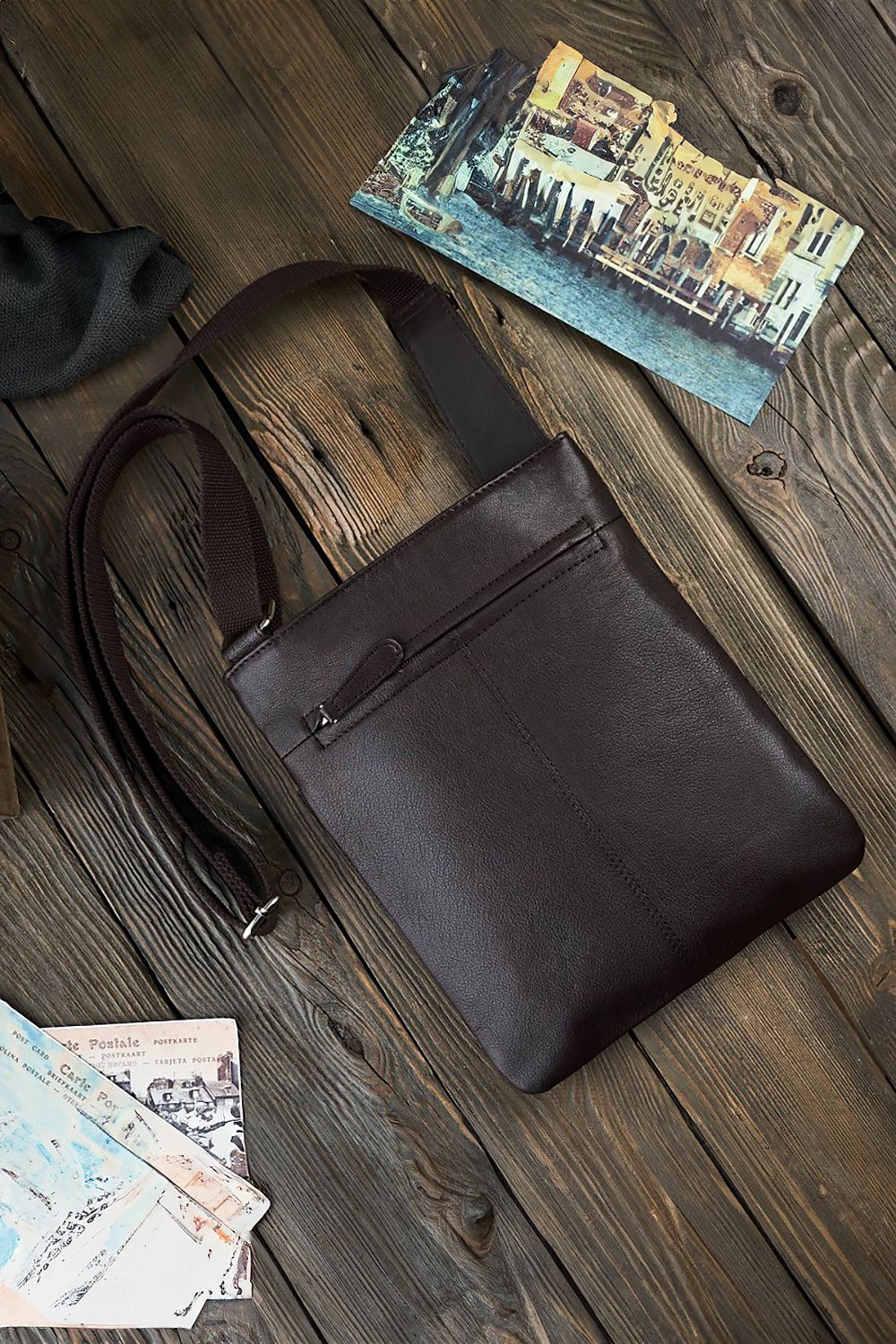  Sac en cuir naturel model 191539 Galanter 